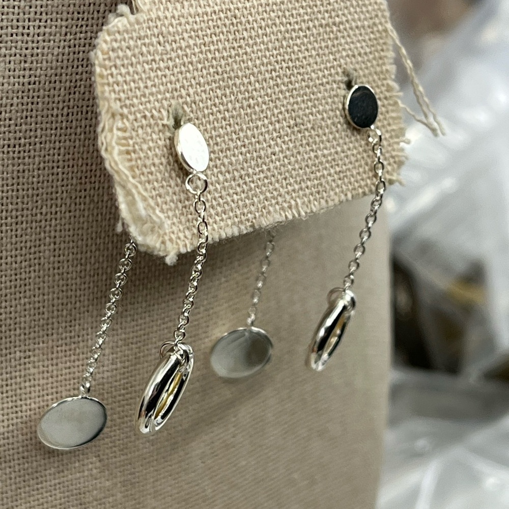 Vintage Sterling Silver Dangle Earrings Made in Dominican Republic - Picture 6 of 14